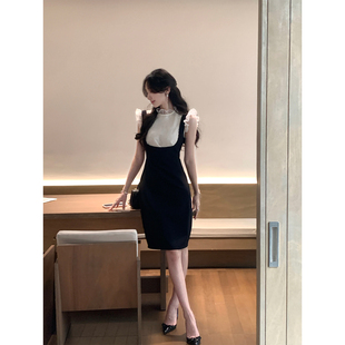 韩语琳 法式优雅黑色吊带背心裙女夏季新款2026高质感气质连衣裙