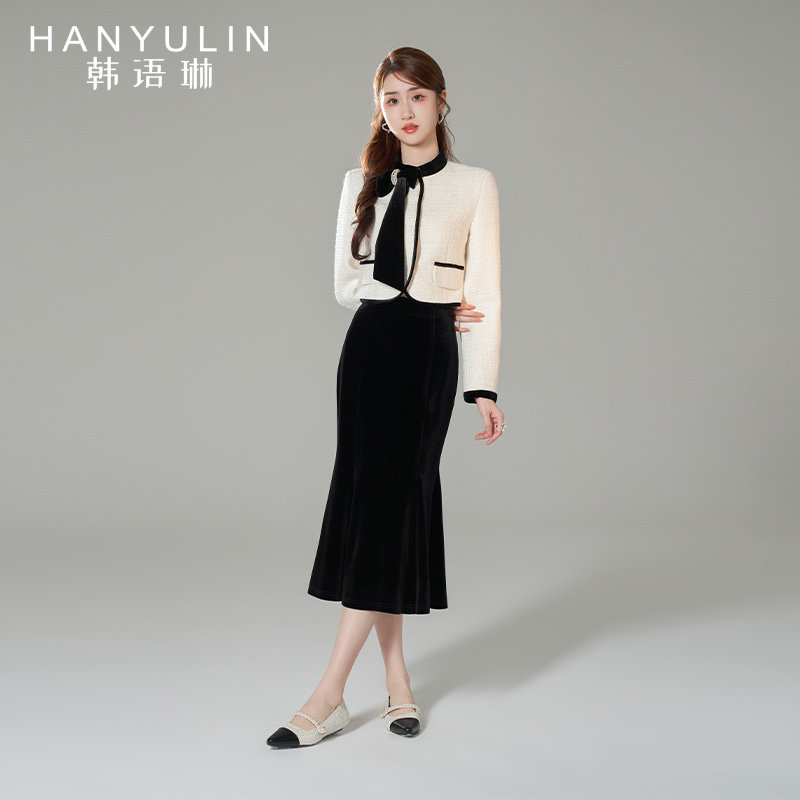 韩语琳春季套装女2025新款时尚小香风外套半身裙高级感两件套套裙,女装/女士精品,时尚套装,淘宝优惠券,粉丝福利购,淘宝优惠卷