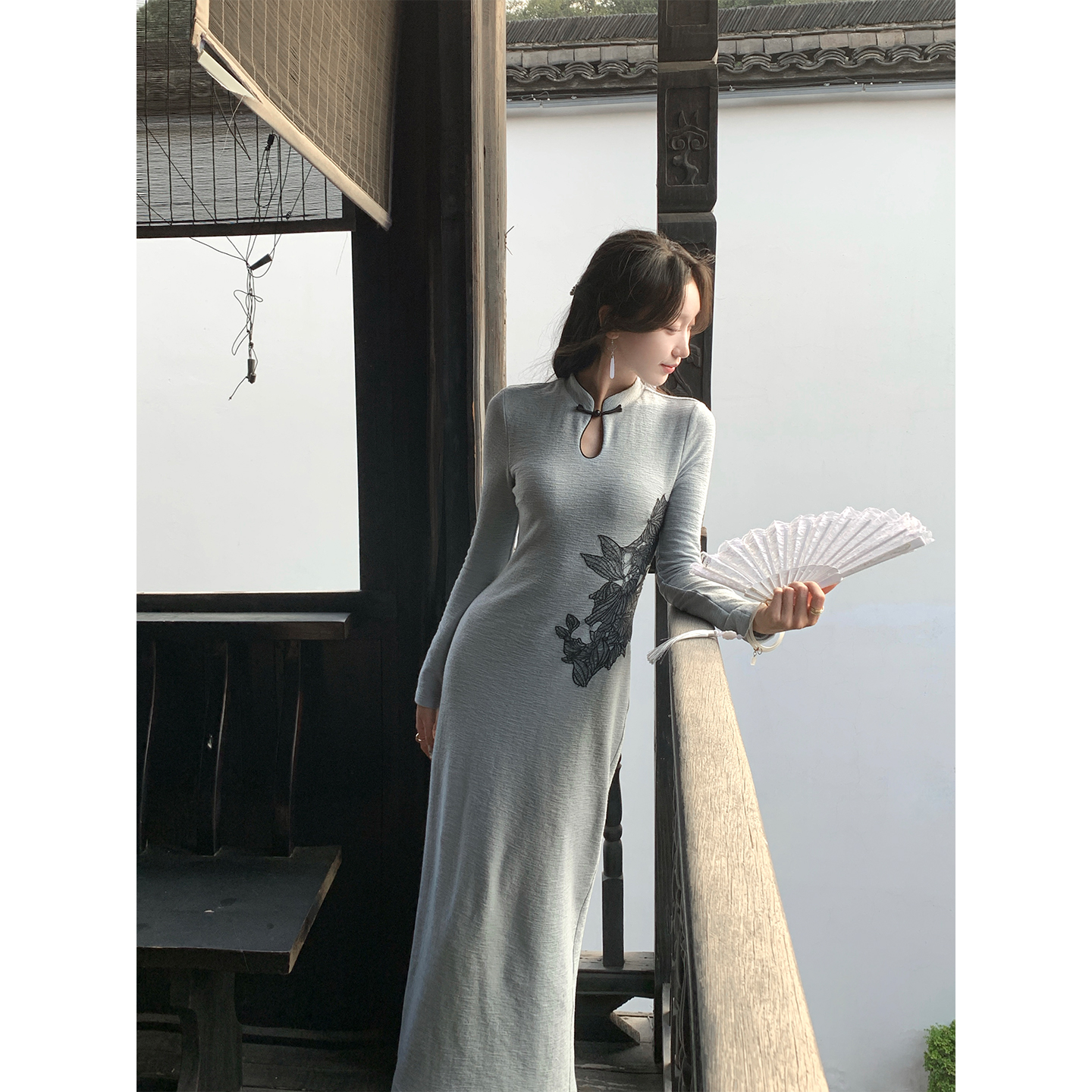 韩语琳新中式改良旗袍连衣裙女