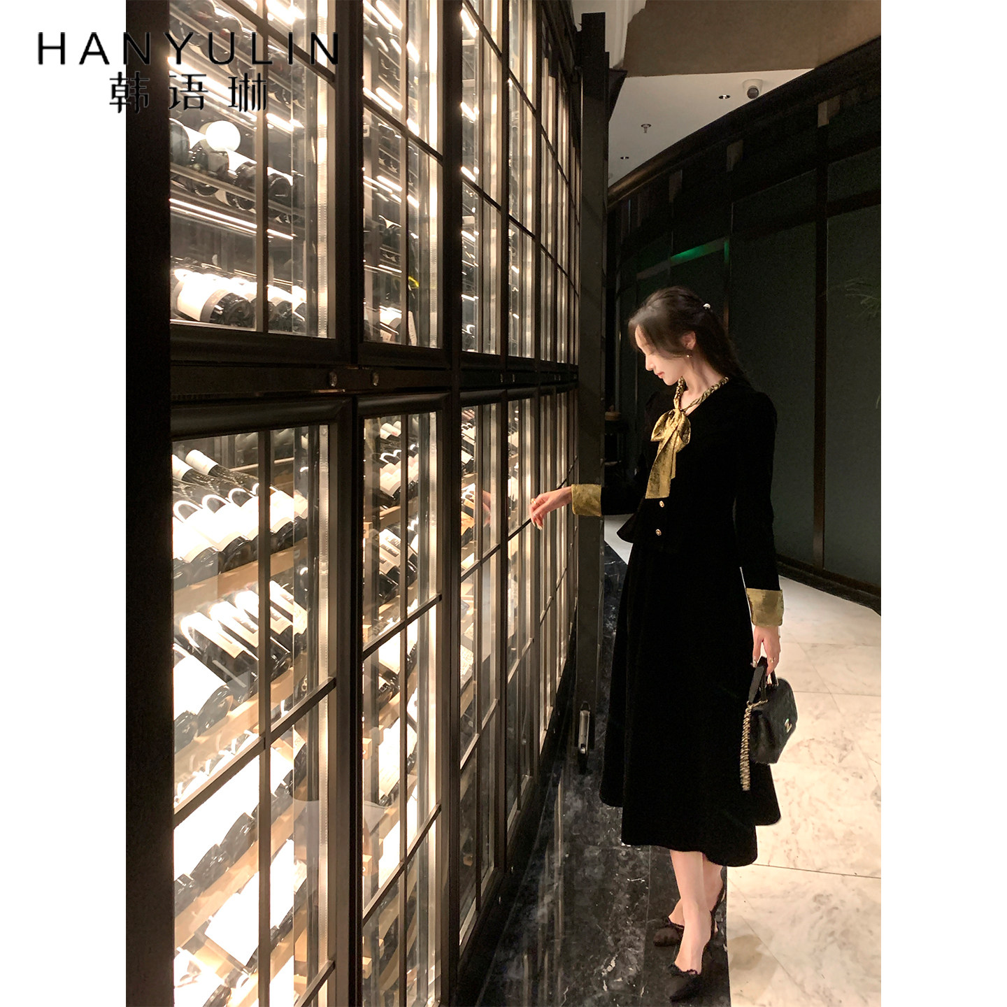 韩语琳/老钱风穿搭贵气感春季时尚套装轻熟黑色两件套,女装/女士精品,时尚套装,淘宝优惠券,粉丝福利购,淘宝优惠卷