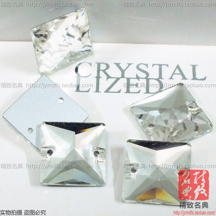 正方形白色水晶玻璃手缝钻diy婚纱装饰品辅料新娘鞋子贴钻材料包