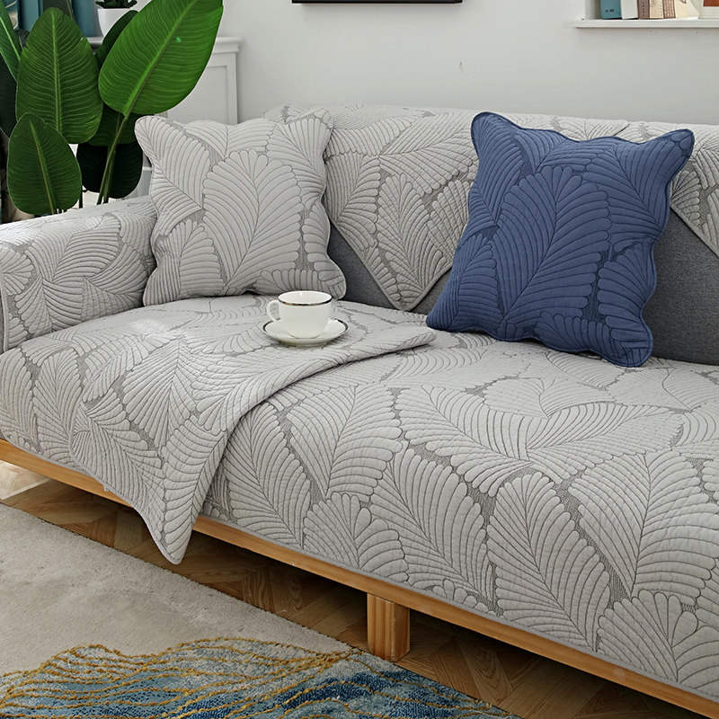 正反面复古沙发垫四季通用全棉布艺简约现代坐垫子沙发套罩盖布巾