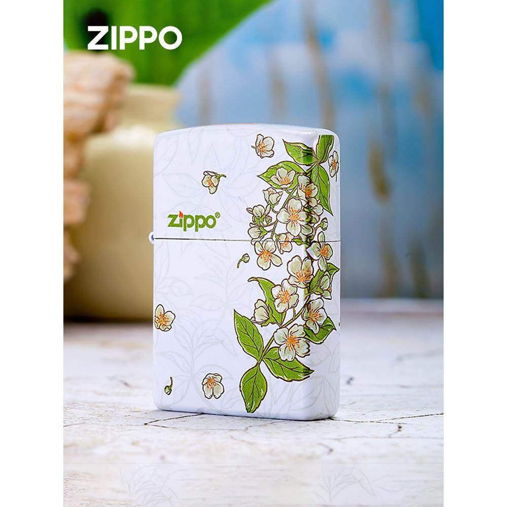 zippo打火机 彩印春绘茉莉正版煤油防风火机送男生日礼物女生,ZIPPO/瑞士军刀/眼镜,ZIPPO/芝宝,淘宝优惠券,粉丝福利购,淘宝优惠卷