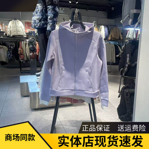 安踏外套女针织运动连帽休闲上衣