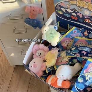 小小水族馆海洋动物园挂件毛绒冰箱贴吸磁力盲袋可爱洞洞板装饰贴