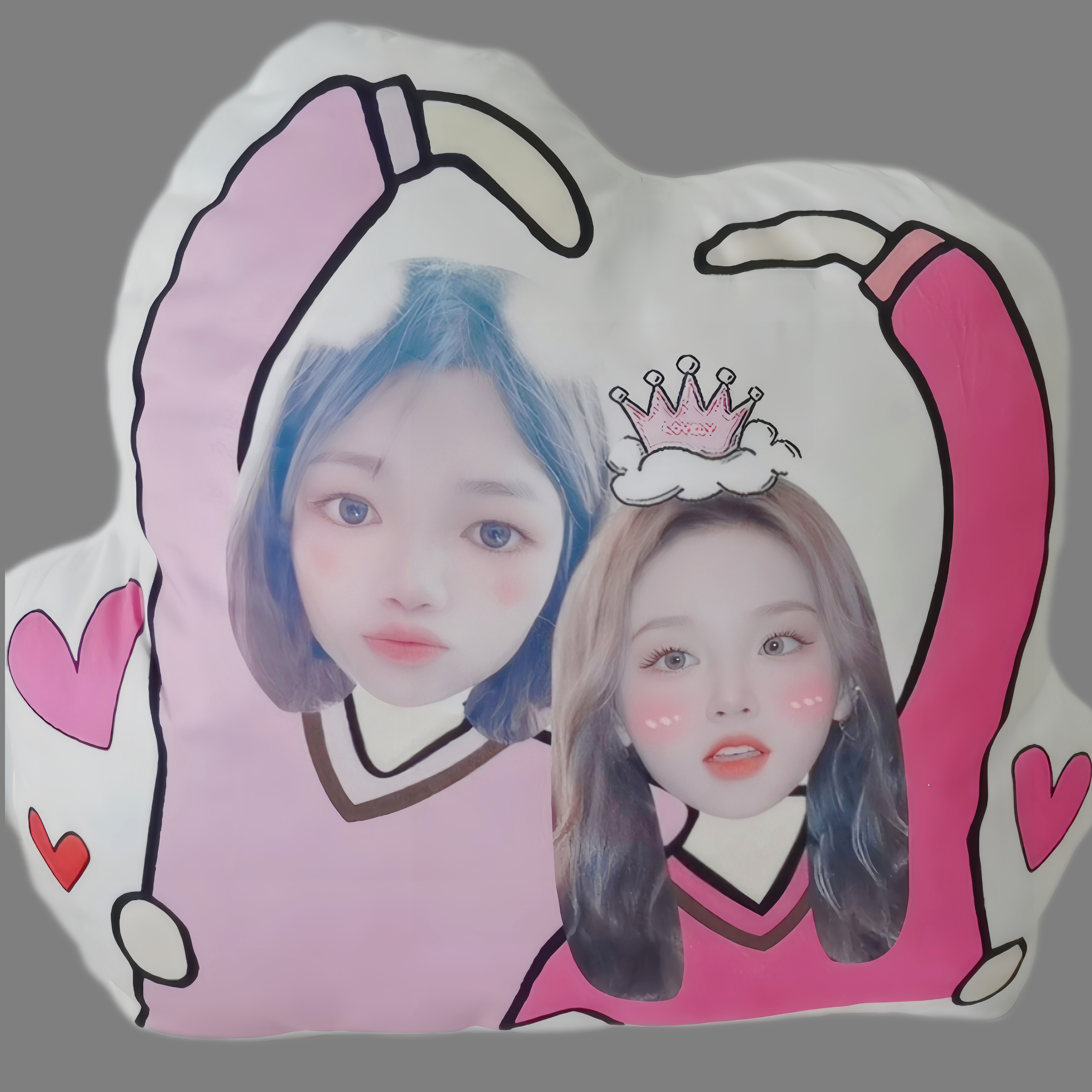 闺蜜姐妹照片定制女孩双人抱枕毛绒玩偶靠垫DIY个性订制生日礼物