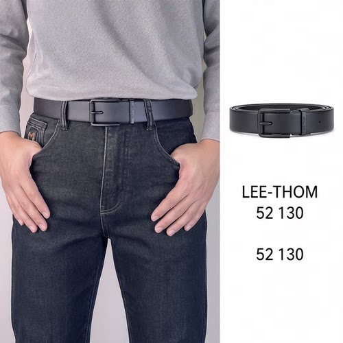 LEE-THOM牛皮男士休闲自动扣皮带