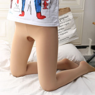 春秋加厚开裆丝袜女免脱性感连裤 袜 袜中厚防勾丝黑色打底裤