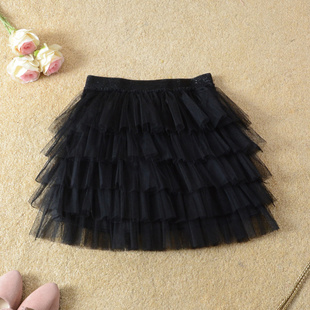 chic高腰半身裙A字 仙女短款 网纱多层蓬蓬蛋糕短裙2022春夏季 新款