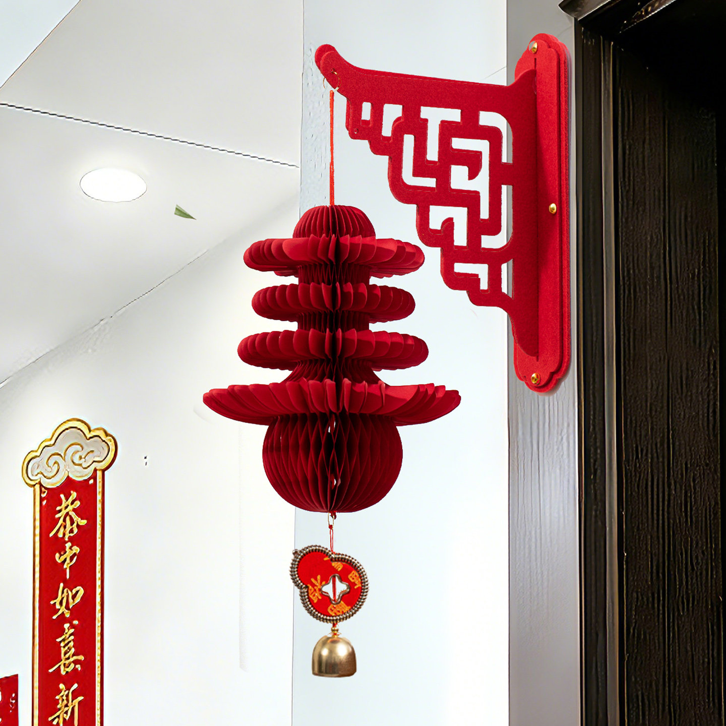 2026新年装饰蜂窝春字小红灯笼室内过年氛围布置春节宫灯房门壁挂,节庆用品/礼品,灯笼,淘宝优惠券,粉丝福利购,淘宝优惠卷