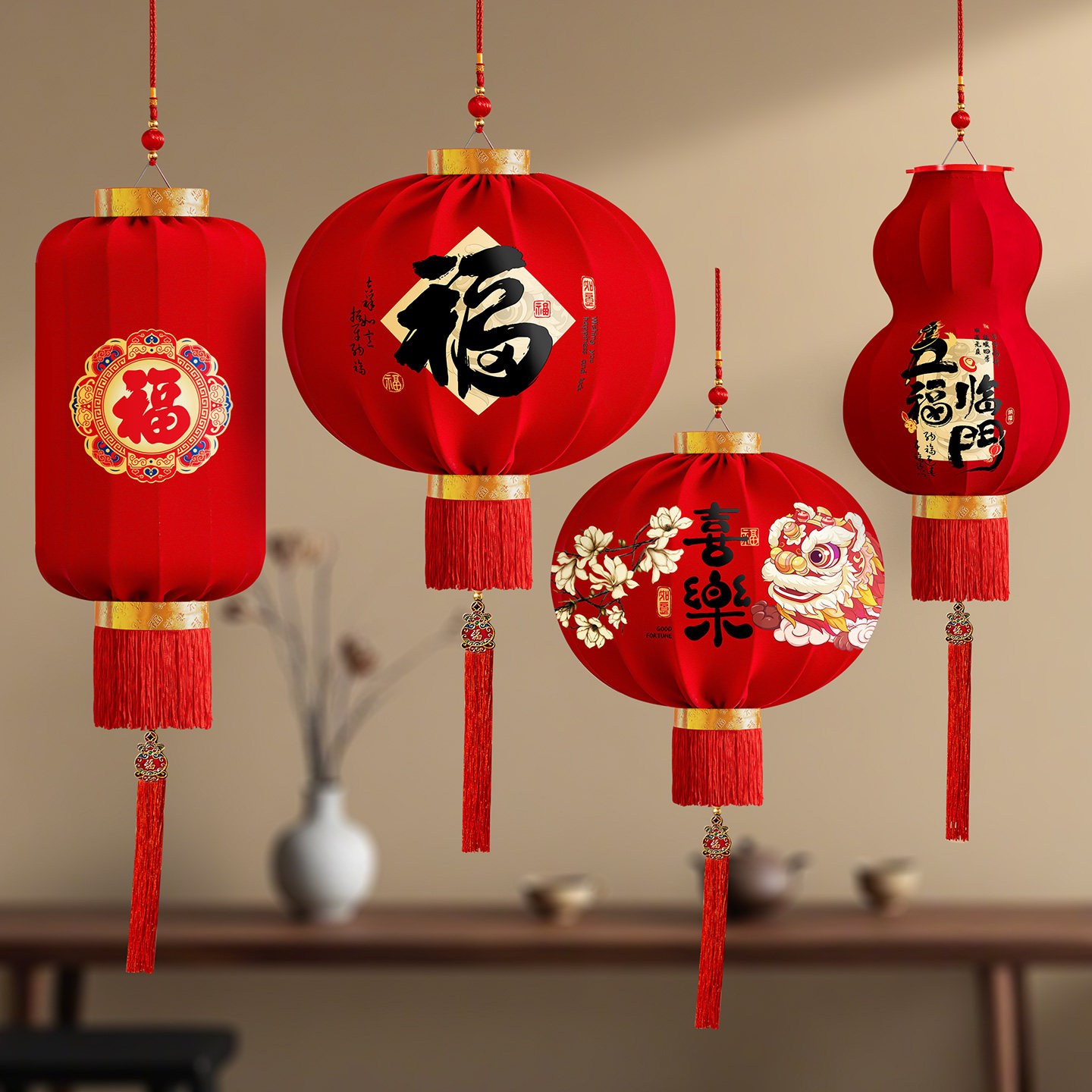 2026新款中式风大红圆灯笼