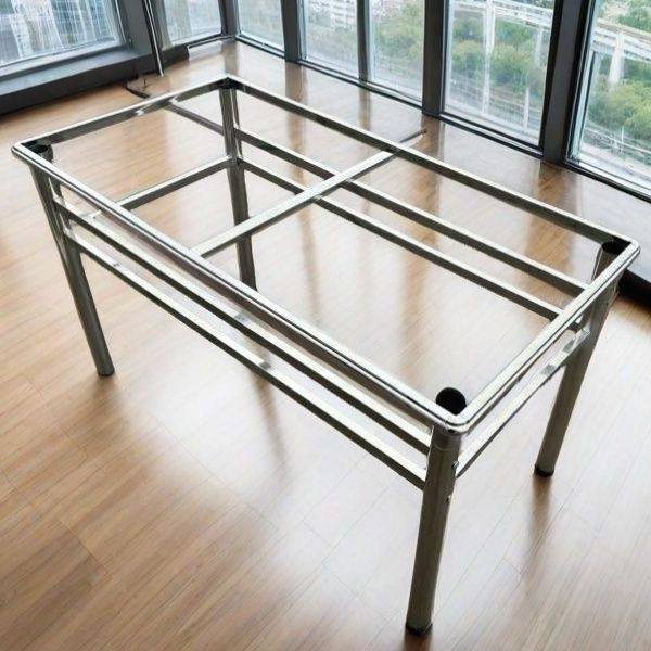 不锈钢桌架 长方形餐桌快餐桌家用吃饭学习四角圆弧设计 不带瓷砖,住宅家具,岛台餐桌,淘宝优惠券,粉丝福利购,淘宝优惠卷