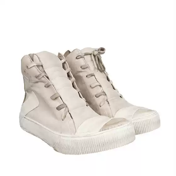 Dark Bbs Artistic Personality Men's Shoes, Hand-Dyed Genuine Leather Vintage Distressed High-Top Men's Shoes, Women's Casual Shoes, Trendy Shoes