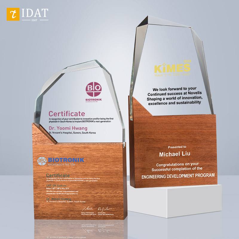 奖杯定制创意实木质水晶订制奖牌制作高档大气年会颁奖纪念品定做