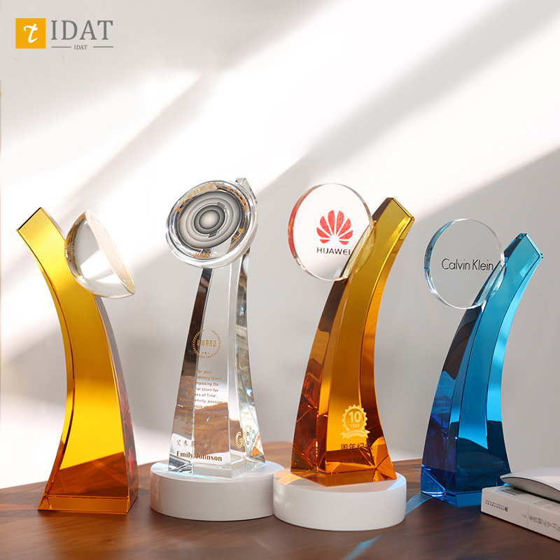 琉璃奖杯定制定做高档大气年度优秀员工团队颁奖创意水晶奖杯订制