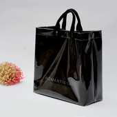 透明防水pvc手提购物袋复古牛皮纸韩国简约字母女包百搭ins时尚 包