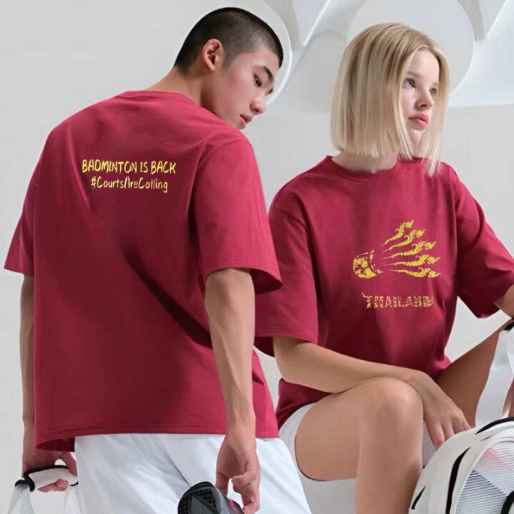 泰国公开赛精英版羽毛球服 速干男女短袖T比赛训练文化衫创意定制