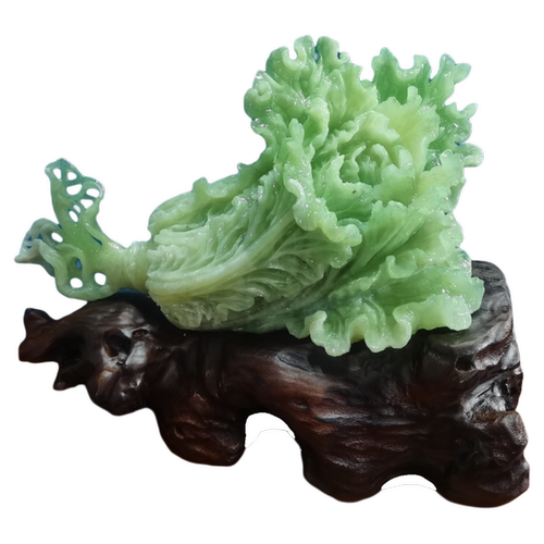 天然玉石白菜摆件家居装饰品客厅办公室桌面摆设工艺品乔迁开业礼