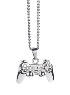 创意嘻哈复古游戏机手柄吊坠潮人蹦迪钛钢项链个性男女情侣配饰品