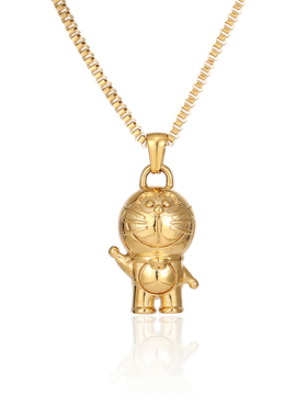 哆啦A梦项链钛钢卫衣链男女吊坠