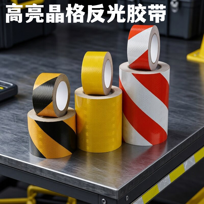 高亮晶格反光警示胶带