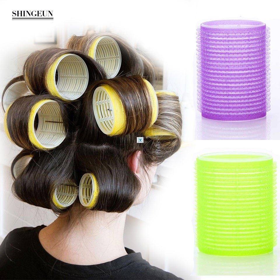 Nissi Jumbo Hair Rollers 6 Pcs Curlers Self Grip Holding
