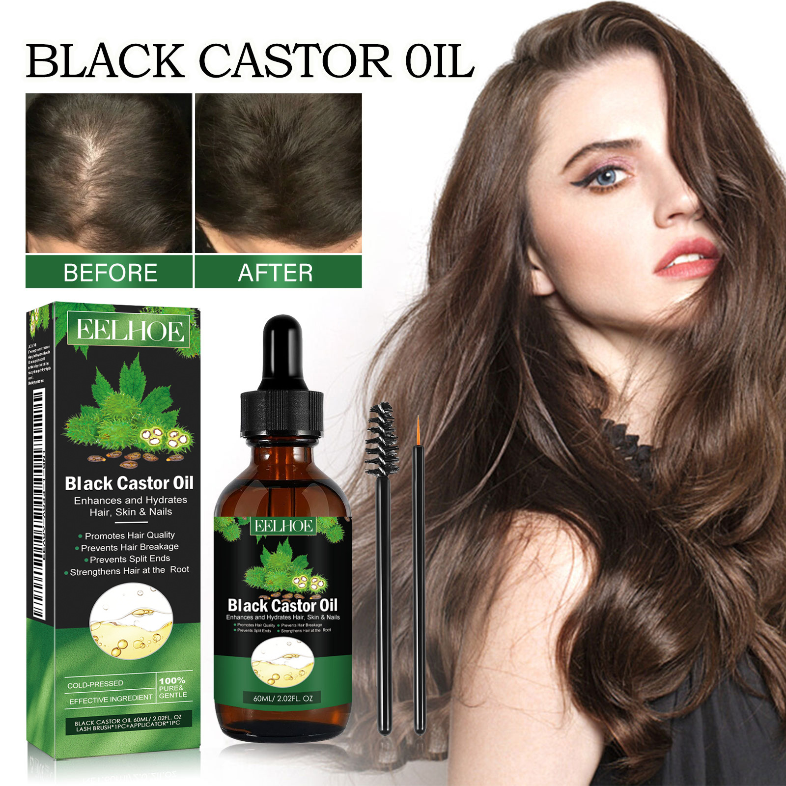 Castor oil hair care liquid anti shedding tough firm hair