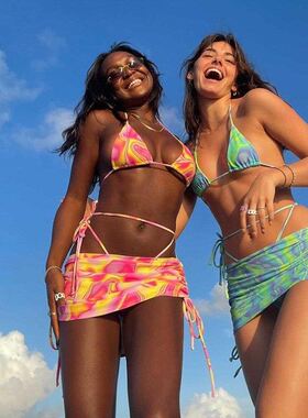 summer sexy beach wear suit性感内搭小背心包臀短裙休闲套装