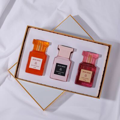 女士香水礼盒三件套 Womens Perfume Gift Box Three-piece Set