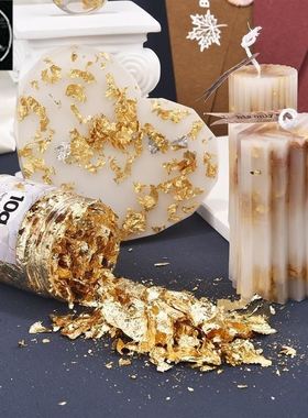 1box Gold Leaf Flakes Sequ Glitters Epoxy Resin Filling Gold