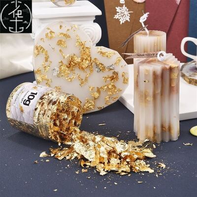 1box Gold Leaf Flakes Sequ Glitters Epoxy Resin Filling Gold