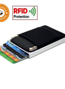 Card Holder Mini RFID Wallet Automatic Pop up Bank Card Case