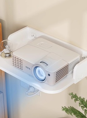 墙壁墙上放投影仪壁挂支架挂墙置物架免打孔床头置板放置托架免钉