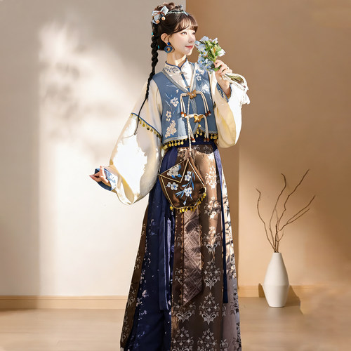 雪原之风冬季新中式汉服马面裙