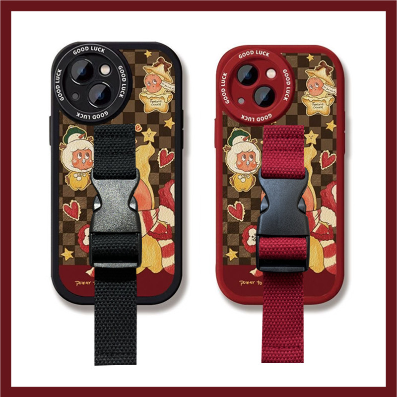 ins少女卡通星星人适用苹果17 16 15腕带手机壳iPhone14 13 12华为mate60 pro 70支架三星小米15定制型号橙色