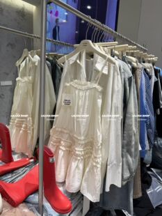 Miss家 2026新款韩版时尚百搭显瘦木耳边拼接吊带连衣裙女