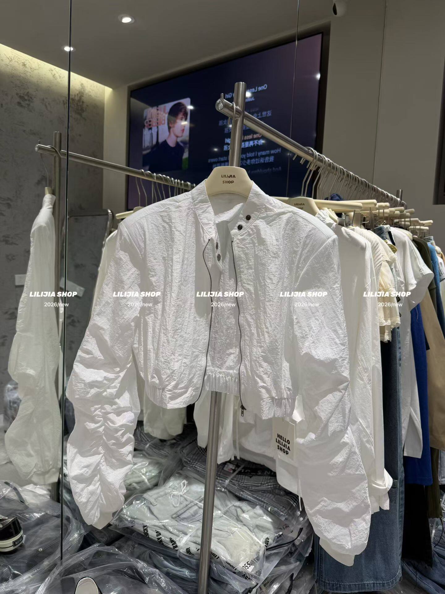 Miss家 2026春季新款韩版时尚百搭宽松显瘦短款防晒夹克外套女