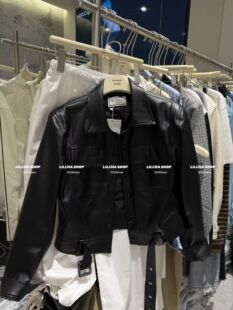 百搭显瘦翻领短款 Miss家 时尚 韩版 pu皮衣外套女夹克上衣 2026新款