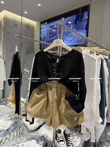Miss家 春夏季新款百搭圆领防晒罩衫长袖女T恤后背镂空上衣打底