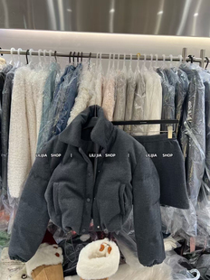 短裙两件套套装 小个子深灰色羽绒棉外套 女 秋冬新品 Miss家