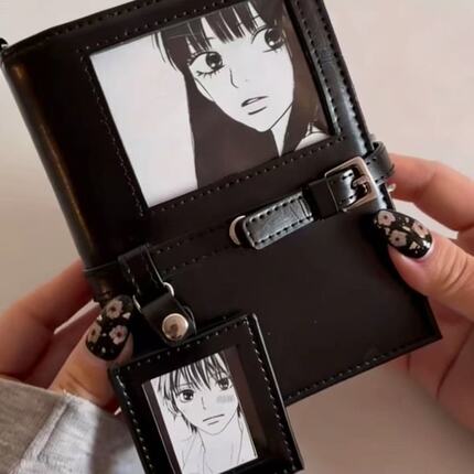 皮质a7手账本活页双环高颜值学生便携可拆卸记事本DIY小卡收纳册