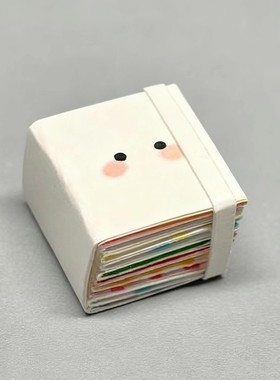 迷你の小幽灵换装豆豆手账本子小朋友diy学生便携口袋创意装饰本