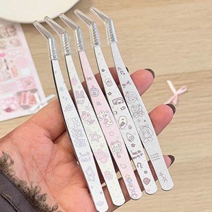 原创可爱小动物系列金羽夹镊子高颜值diy手工造景夹睫毛化妆工具