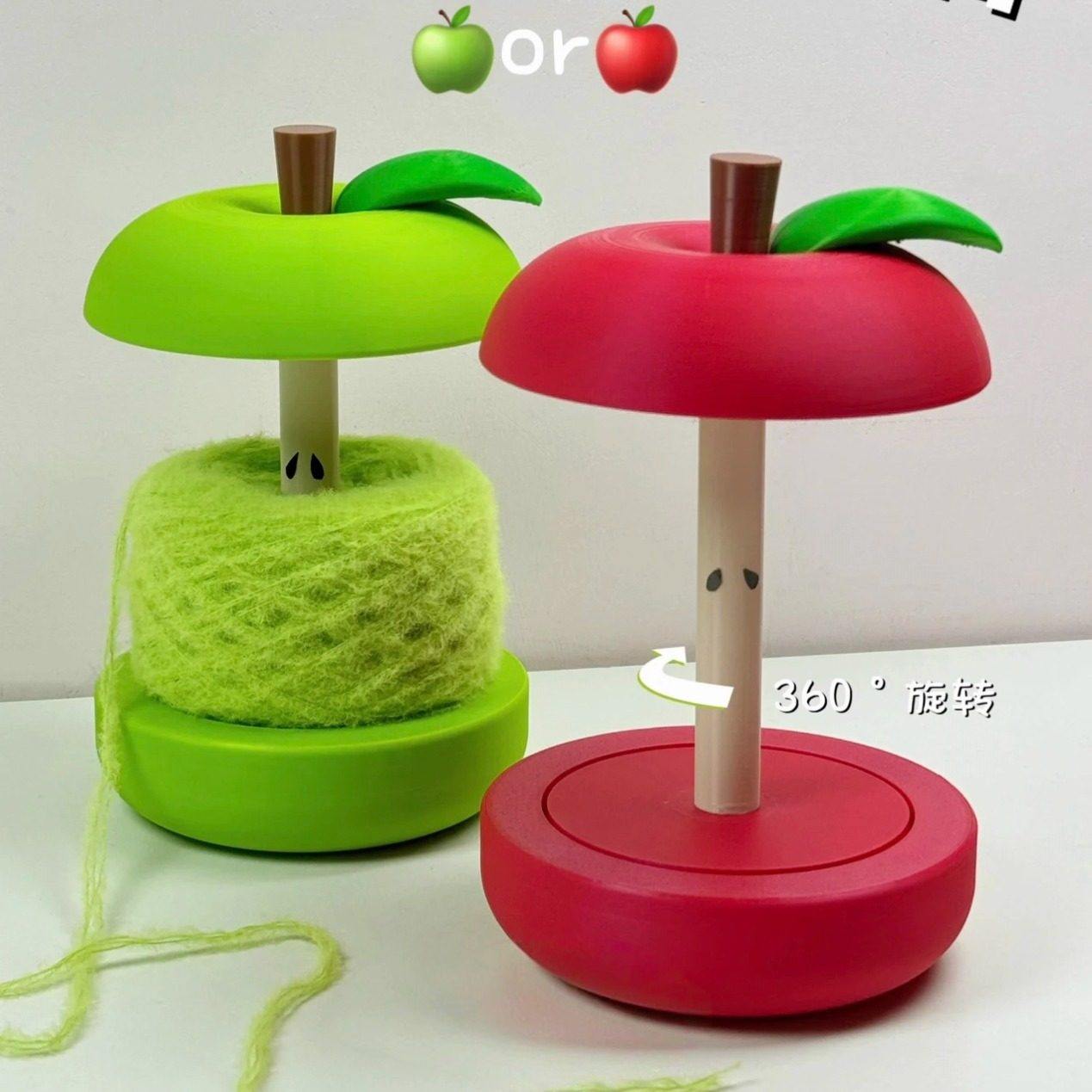 3D打印苹果桌面毛线轴磁吸款丝滑转动装饰小摆件棒针编织毛线转轴,模玩/动漫/周边/娃圈三坑/桌游,动漫水杯/居家/百货,淘宝优惠券,粉丝福利购,淘宝优惠卷