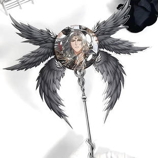 六翼天使翅膀打卡棒7558同人吧唧托展示架吃谷子道具亚克力谷美