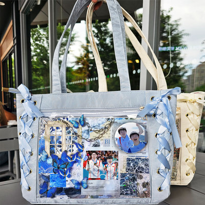 莎头孙颖莎王楚钦周边丝带痛包单肩包手提包大容量轻便百搭通勤款