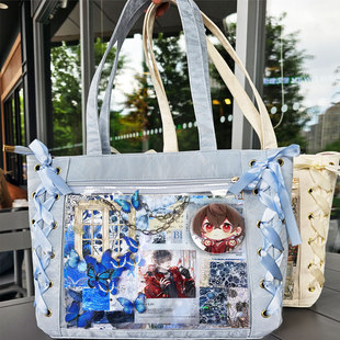 牧四诚我在惊悚游戏里封神吧唧卡片扎板单肩包丝带痛包大容量学生