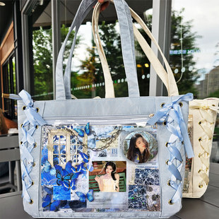 鞠婧祎单肩包粉丝应援徽章卡片痛包大容量少女心高颜值学生通勤包