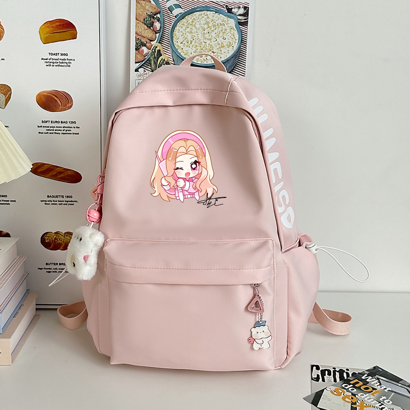 迪丽热巴周边功夫女足爱丽丝Alice应援双肩背包中小学生书包日常