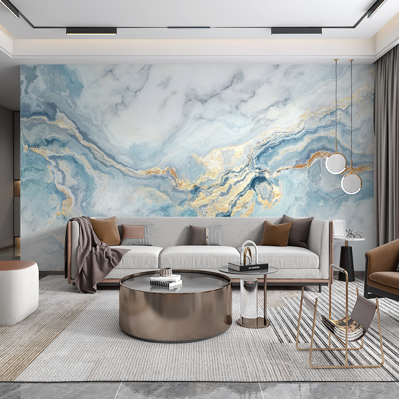 北欧客厅电视背景墙板现代轻奢